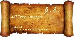Józsa Andrea névjegykártya