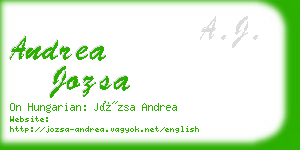 andrea jozsa business card